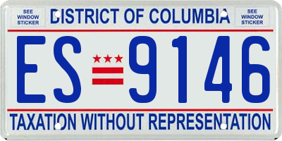 DC license plate ES9146