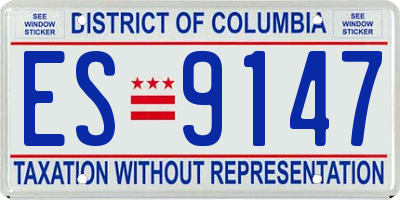 DC license plate ES9147