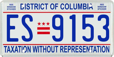 DC license plate ES9153