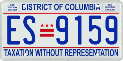 DC license plate ES9159