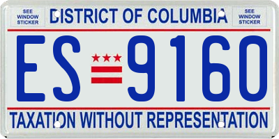 DC license plate ES9160