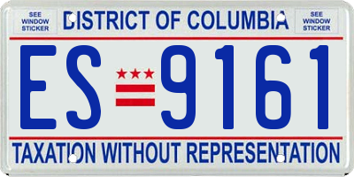 DC license plate ES9161