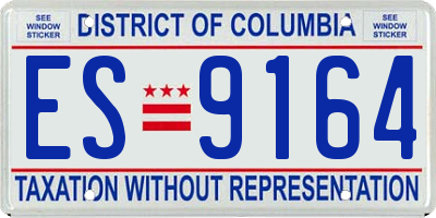 DC license plate ES9164