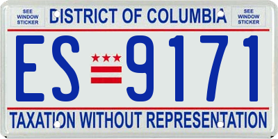 DC license plate ES9171