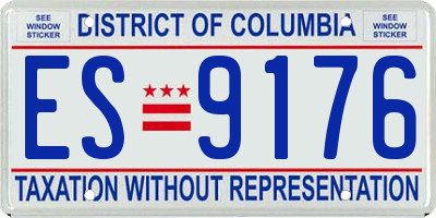 DC license plate ES9176