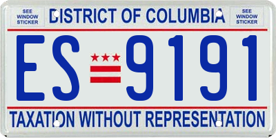 DC license plate ES9191