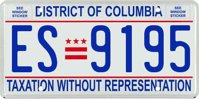 DC license plate ES9195