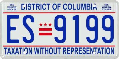 DC license plate ES9199