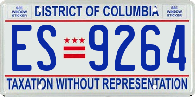 DC license plate ES9264