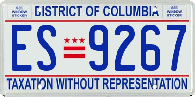 DC license plate ES9267