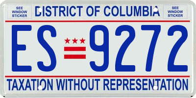 DC license plate ES9272