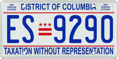 DC license plate ES9290