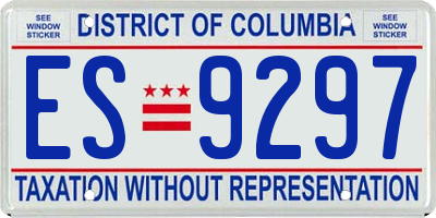 DC license plate ES9297