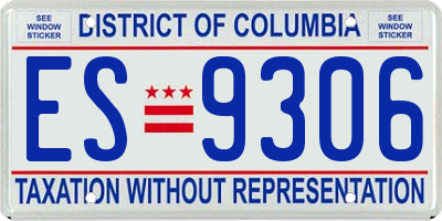 DC license plate ES9306