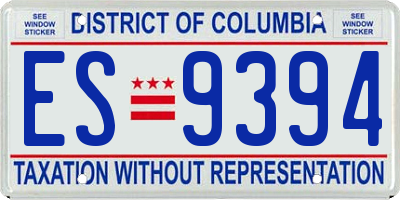 DC license plate ES9394