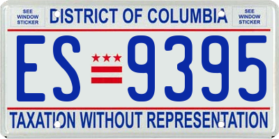 DC license plate ES9395