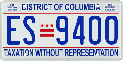 DC license plate ES9400