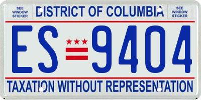 DC license plate ES9404