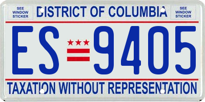 DC license plate ES9405