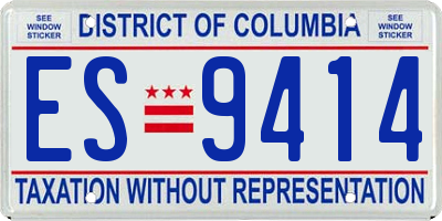 DC license plate ES9414