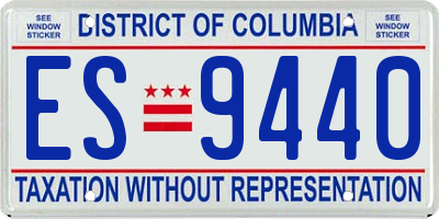 DC license plate ES9440