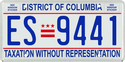 DC license plate ES9441