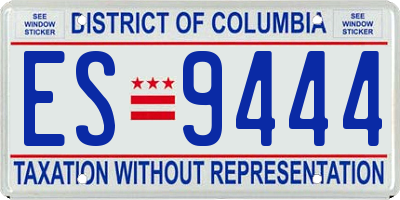 DC license plate ES9444
