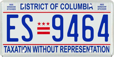 DC license plate ES9464