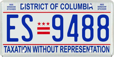 DC license plate ES9488
