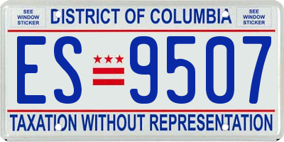 DC license plate ES9507