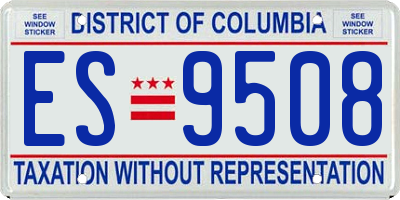 DC license plate ES9508