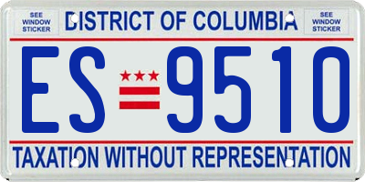 DC license plate ES9510