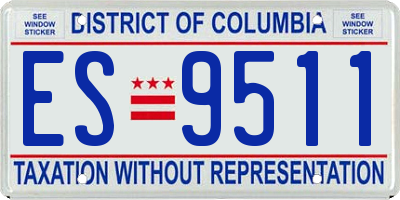DC license plate ES9511
