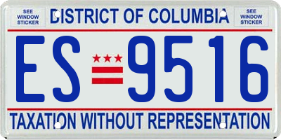 DC license plate ES9516