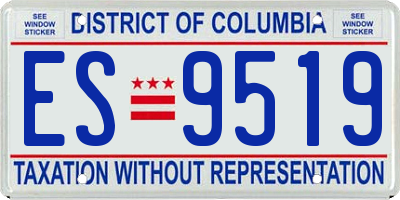DC license plate ES9519