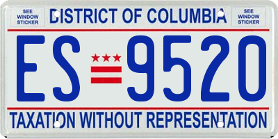 DC license plate ES9520