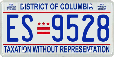 DC license plate ES9528