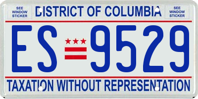 DC license plate ES9529