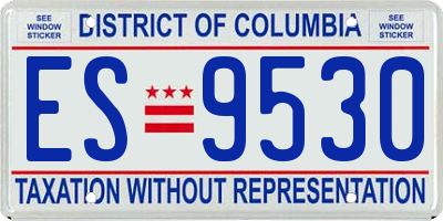 DC license plate ES9530