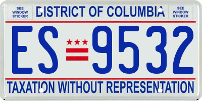 DC license plate ES9532