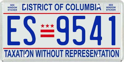 DC license plate ES9541