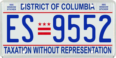 DC license plate ES9552
