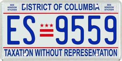 DC license plate ES9559