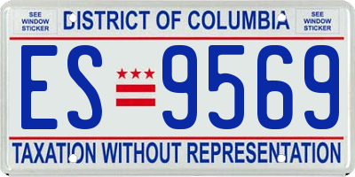 DC license plate ES9569