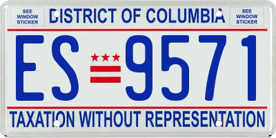 DC license plate ES9571