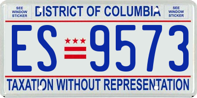 DC license plate ES9573