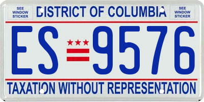 DC license plate ES9576