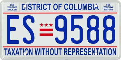 DC license plate ES9588