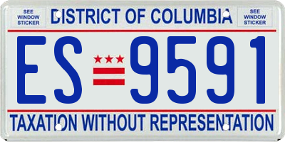 DC license plate ES9591