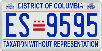 DC license plate ES9595